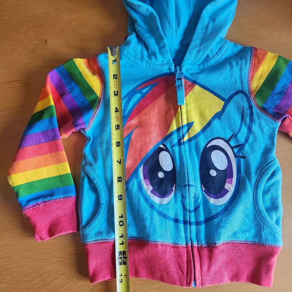 My Little Pony Girls' Little Rainbow Dash Blue Multi Colored Hoodie - Picture 6 of 10